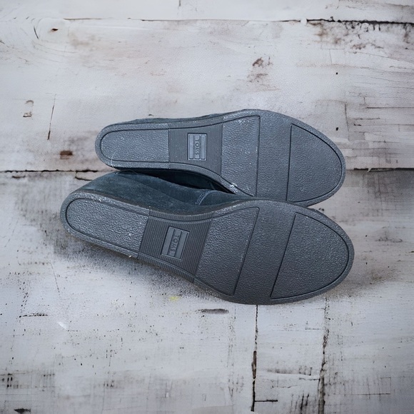 Toms Black Suede Wedge Booties - Picture 5 of 6
